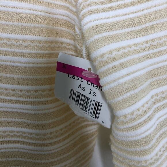 NSR | NEW Stripe Shelly Stretch Knit Top Size Medium - Picture 3 of 6